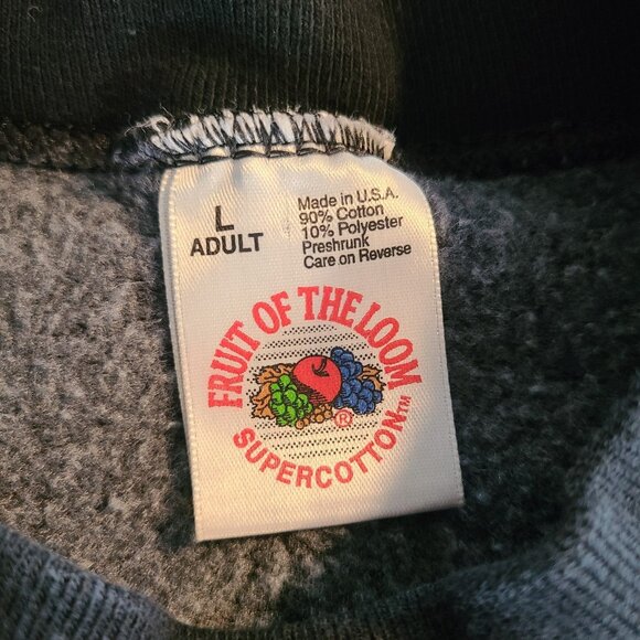 Vintage 90s Fox Racing Sweatshirt Fruit of the Loom USA Large Embroidered - Picture 4 of 8